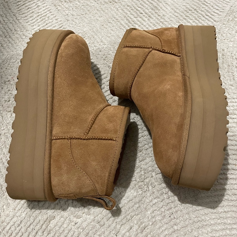 Women's UGG Classic Ultra Platform Ankle Boots- Chestnut